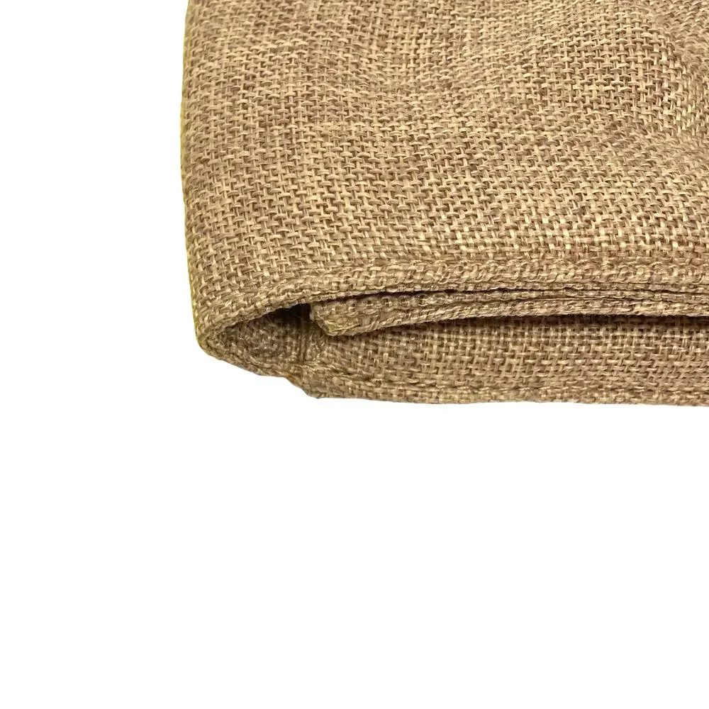 Chico’s Burlap Envelope Clutch Handbag With Beaded Front Detail Boho Preowned